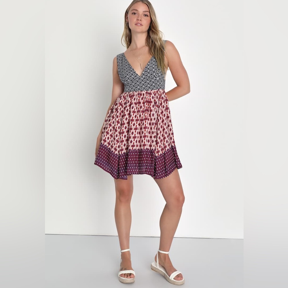 Lulu’s XL red and blue tank dress